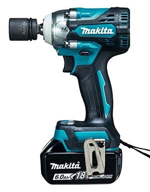 (中古品) マキタ(makita) 充電式インパクトレンチ 18V6Ah バッテリ2本・充電器・ケース付 TW300DRGX