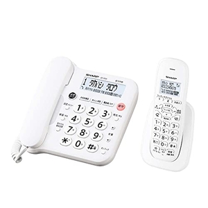 (中古品) シャープ(SHARP) 【純正品】シャープ シンプル コードレス 電話機 見やすい液晶 迷惑電話防止機能付 パーソナルタイプ 子機1台 ホワイト系 JD-G33CL