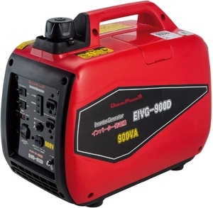 (中古品) [ナカトミ] インバーター発電機 定格出力0.9kVA 正弦波 50Hz/60Hz切替可能 PSE認証有 エコモード搭載 ガソリン発電 コンパクト 非常用電源 防災備蓄 屋外 現場作業 軽量 アウトドア EIVG-900D