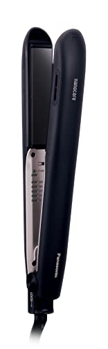 (中古品) パナソニック ヘアーアイロン ストレート用 ナノケア スムースグロスコーティング 海外対応 黒 EH-HS9J-K