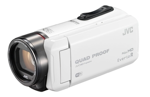 (中古品) JVC ビデオカメラ Everio R 防水5m 防塵仕様 Wi-Fi対応 内蔵メモリー64GB ホワイト GZ-RX600-W