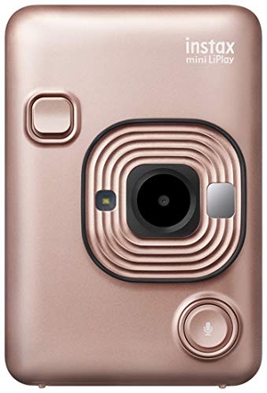 (中古品) 富士フイルム(FUJIFILM) チェキ インスタントカメラ/スマホプリンター instax mini LiPlay ブラッシュゴールド INS MINI HM1 BLUSH GOLD