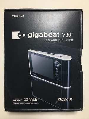 (中古品) TOSHIBA gigabeatVシリーズ ワンセグ視聴と録画/再生機能搭載ハードディスクオーディオプレーヤー 30GBHDD インディアンブラック MEV30T(K)