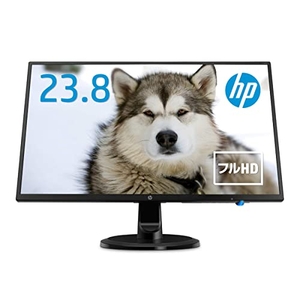 (中古品) HP モニター 23.8インチ ディスプレイ フルHD 解像度1920x1080 非光沢 IPSパネル 角度調節 VESA/ダイレクトマウント対応 N246v (型番:1RM28P9-AAAA)