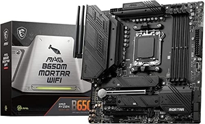 (中古品) MSI マザーボード MAG B650M MORTAR WIFI AMD Ryzen 7000 シリーズ(AM5)対応B650チップセット搭載 ATX MB5908