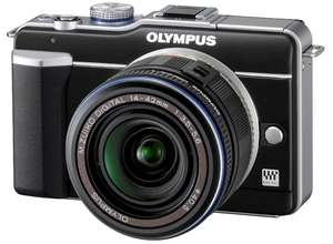 (中古品) OLYMPUS ミラーレス一眼 PEN E-PL1レンズキット ブラック E-PL1 LKIT BLK