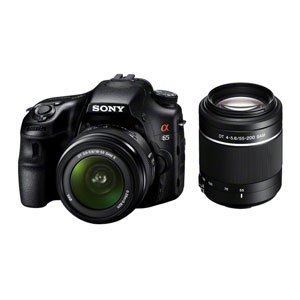 中古品) SONY ミラーレス一眼 α65 ダブルズームレンズキット DT 18 