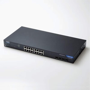 (中古品) エレコム スイッチングハブ 16ポート ギガビット PoE機能搭載 レイヤー2 耐熱50度 ループ防止機能 EHB-SG2B16F-PL