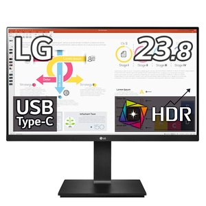 (中古品) LG フレームレス モニター ディスプレイ 24QP750-B 23.8インチ/WQHD(2560×1440)/IPS非光沢/HDR/FreeSync/USB Type-CHDMIDP/高さ調節ピボット対応/安心・無輝点保証