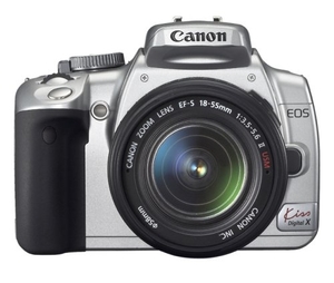 (中古品) Canon デジタル一眼レフカメラ EOS Kiss デジタル X レンズキット シルバー KISSDXS-LKIT