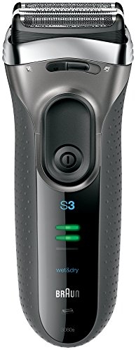 (中古品) ブラウン メンズ電気シェーバー シリーズ3 3080s-S 3枚刃 水洗い/お風呂剃り可 シルバー