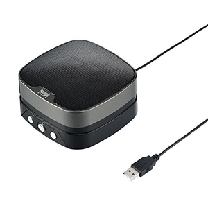 (中古品) サンワサプライ WEB会議小型スピーカーフォン マイク 有線USB接続 Skype・Zoom・Teams対応 MM-MC28