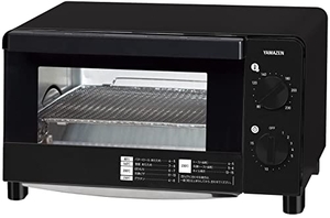 (中古品) [山善] トースター オーブントースター トースト 4枚焼き 16段階温度調節 タイマー機能 1200W メッシュ焼き網 受け皿付き ブラック YTC-FC123(B)