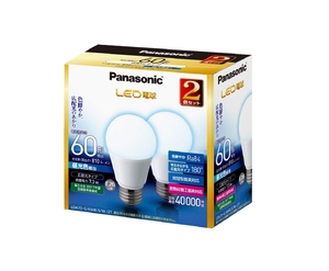 中古品) パナソニック LED電球 口金直径26mm 電球60W形相当 昼光色相当 