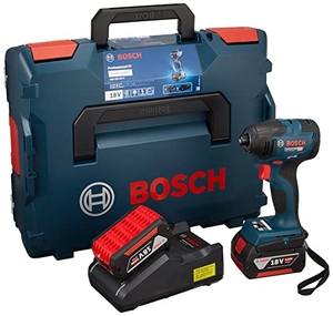 (中古品) Bosch Professional(ボッシュ)18V コードレスインパクトドライバー (5.0Ahバッテリーx2個･充電器･ベルトフック・キャリングケース付) GDR18V-210C