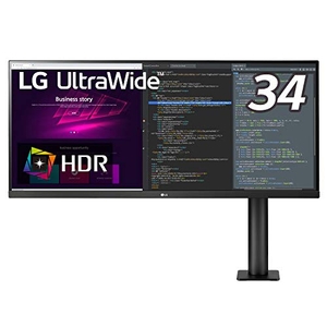 (中古品) LG エルゴノミクス スタンド モニター ディスプレイ 34WN780-B 34インチ/フレームレス 平面ウルトラワイド(3440×1440)/IPS非光沢/HDR/FreeSync/HDMI×2、DP/スピーカー/チルト,スイベル,高さ調節 /安心・無輝点