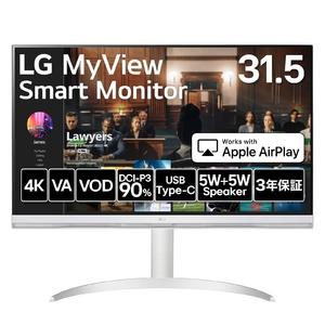 (中古品) 32SQ730S-H 31.5インチ LG SMART Monitor 4K(3840×2160) / スマートモニター / webOS22搭載 / アンチグレア/DCI-P3 90% / HDR10 / USB Type-C､eARC対応HDMI/チルト､高さ調整対応 62,394円