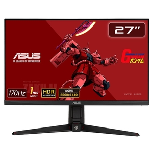 (中古品) ASUSTek ゲーミングモニター TUF Gaming VG27AQGL1A ZAKU II EDITION 27インチ/WQHD/IPS/170Hz/HDR/1ms/PS5対応/130% sRGB/DP,HDMI