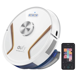 (中古品) Anker Eufy RoboVac X8 Hybrid （ロボット掃除機）【水拭き両用/世界初デュアルタービン搭載 強力吸引/AIマッピング 掃除経路確認/アプリ操作/落下・衝突防止/静音設計/自動充電/Alexa対応 / 最大24ヶ月】ホワイト