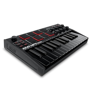 (中古品) Akai Professional(アカイプロ) Akai Pro MIDIキーボード 25鍵USB ベロシティ対応8パッド音楽制作ソフト MPK mini mk3 黒