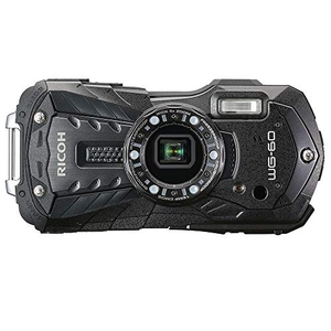 (中古品) RICOH WG-60 ブラック 本格防水デジタルカメラ 14メートル防水 耐衝撃 防塵 耐寒 1600万画素 水中専用マーメードモード搭載 仕事に使える「CALSモード」搭載