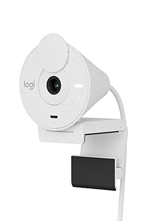 (中古品) Logicool Webカメラ Brio 300 フルHD 1080P マイク付き 自動光補正 プライバシーシャッター Zoom Mircosoft Teams Meet 認証 ノイズリダクション C700OW グラファイト ウェブカメラ ウェブカム PC Mac ノートパソコン Web会議 Skype 国内正規品 間メーカー ホワイト