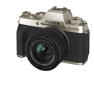 (中古品) 富士フイルム(FUJIFILM) ミラーレス一眼カメラ X-T200レンズキット シャンパンゴールド X-T200LK-G