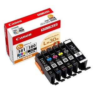 (中古品) Canon 純正 インクカートリッジ BCI-381(BK/C/M/Y/GY)+380 6色マルチパック BCI-381+380/6MP