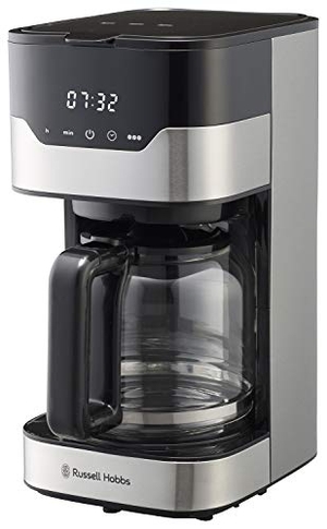 (中古品) 大石アンドアソシエイツ ラッセルホブス コーヒーメーカー 電動 10杯用 ペーパーフィルター不要 タイマー付き タッチパネル ゴールドフィルター コレス グランドリップ 7651JP