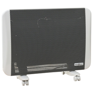 (中古品) [山善] パネルヒーター(1000W/500W 2段階切替) 遠赤ワイドシーズヒーター「アルフィン」搭載 キャスター付 ホワイト DP-SC10(W)
