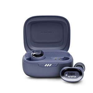 (中古品) JBL LIVE FREE 2 ワイヤレスイヤホン bluetooth マルチポイント/ハイブリッド ノイズキャンセリング/IPX5/ワイヤレス充電対応/ブルー/ JBLLIVEFREE2TWSBLU