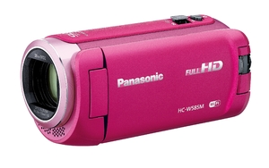 (中古品) パナソニック HDビデオカメラ W585M 64GB ワイプ撮り 高倍率90倍ズーム ピンク HC-W585M-P
