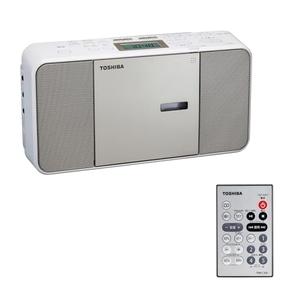 (中古品) 東芝 CDラジオ TY-C300(N) リモコン付 スリムボディモデル ワイドFM マイク端子 サテンゴールド 語学学習対応