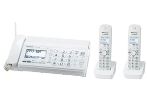 (中古品) パナソニック おたっくす デジタルコードレスFAX 子機2台付き 1.9GHz DECT準拠方式 ホワイト KX-PD301DW-W