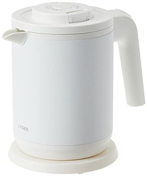 (中古品) タイガー魔法瓶(TIGER) 電気ケトル 湯沸かし ステンレス わく子 0.8L 転倒お湯漏れ防止 カラ炊き防止 蒸気レス マットホワイト PCK-A080WM