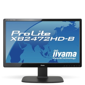 (中古品) iiyama 24インチワイド液晶ディスプレイ VAパネル LEDバックライト 昇降・ピボット機能搭載 HDMIケーブル同梱モデル マーベルブラック PLXB2472HD-B1