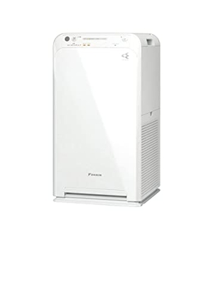 (中古品) ダイキン 空気清浄機（加湿無し）【ペットのニオイ・毛、花粉対策】MC55Z-W 25畳 ホワイト ストリーマ 静音設計 コンパクト お手入れ簡単 強力吸引 壁際設置 ハウスダスト 省エネ ウイルス