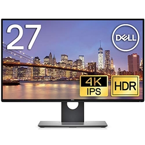 (中古品) Dell 4Kモニター 27インチ U2718QM(間無輝点交換保証/sRGB 99.9%/広視野角/フレームレス/Dell HDR/IPS非光沢/DP,mDP,HDMI/高さ調整/回転)