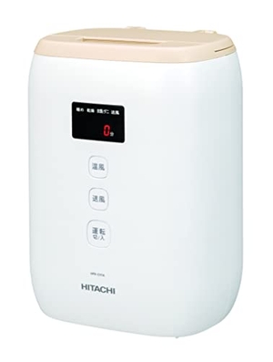 (中古品) 日立 ふとん乾燥機 アッとドライ HFK-CV1A T ライトブラウン コンパクト 軽量モデル オールインワン収納