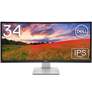 (中古品) Dell 曲面モニター 34インチ U3415W(間無輝点交換保証/広視野角/フレームレス/スピーカー付/UWQHD/IPS非光沢/フリッカーフリー/DP,mDP,HDMIx2/高さ調整)