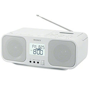 (中古品) ソニー 赤外線 CDラジオカセットレコーダー CFD-S401 : FM/AM/ワイドFM対応 大型液晶/カラオケ機能搭載 電池駆動可能 ホワイト CFD-S401 W