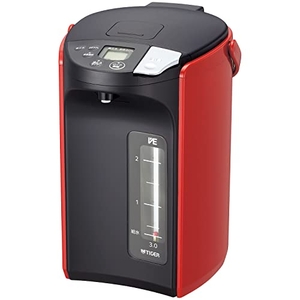 (中古品) タイガー魔法瓶(TIGER) 電気ポット 蒸気レス 節電VE保温 6つの安心・安全構造 とく子さん 2.2L レッド PIP-A221R
