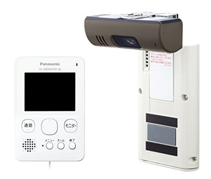 (中古品) パナソニック ワイヤレスドアモニター ドアモニ ホワイト ワイヤレスドアカメラ+モニター親機 各1台セット VL-SDM310-W