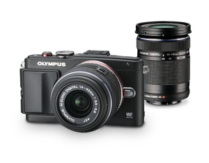 (中古品) OLYMPUS ミラーレス一眼 PEN Lite E-PL6 ダブルズームキット ブラック E-PL6 DZKIT BLK