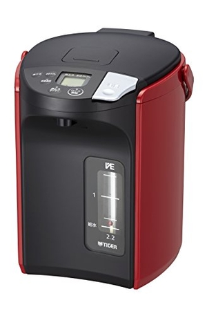 (中古品) タイガー魔法瓶(TIGER) 電気ポット 蒸気レスVE電気 まほうびん とく子さん 2.2L レッド PIP-A220-R