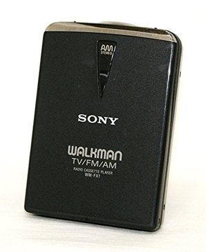 (中古品) SONY ソニー　WM-FX1-B ブラック　チューナー付カセットウォークマン　Dolby NR装備　再生専用機（ポータブルカセットプレーヤー）