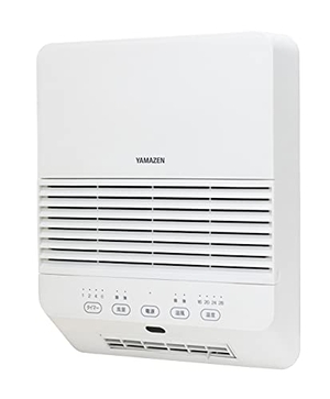 (中古品) [山善] 大風量 セラミックヒーター 壁掛タイプ (温度センサー) (1200/600W 2段階切替) (風量2段階調節) (切タイマー 最大6時間) (8時間オートオフ機能) (リモコン付き) ホワイト DFX-RK121(W)