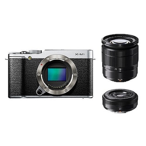 (中古品) FUJIFILM ミラーレス一眼カメラ X-M1 Wレンズキット ズームレンズ付属 1630万画素APS-C シルバー F X-M1S/1650/27KIT 107,657円