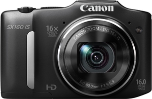 (中古品) Canon デジタルカメラ PowerShot SX160IS 約1600万画素 光学16倍ズーム 単3形電池 ブラック PSSX160IS