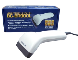 (中古品) ビジコム バーコードリーダー 二アレンジCCD USB 白 液晶読取対応 BC-BR900L-W